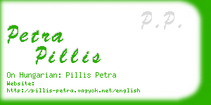 petra pillis business card